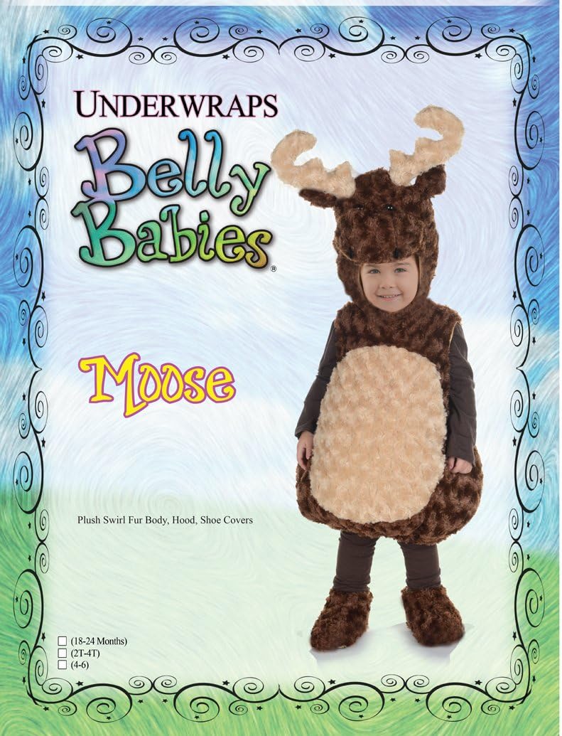 UNDERWRAPS Toddler's Moose Belly Babies Costume