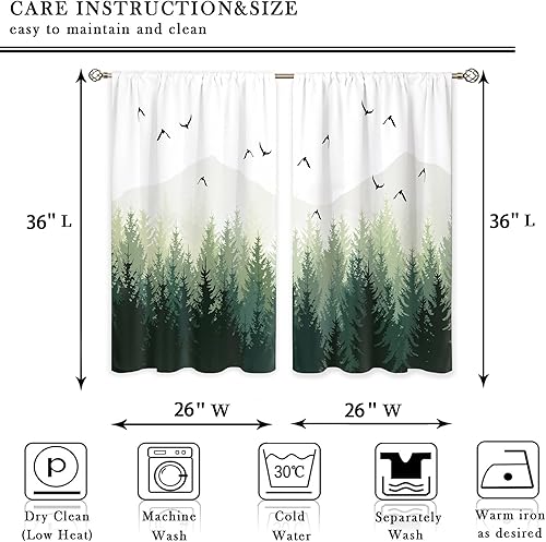 Miniatura 2 de oolygoo Cortinas bohemias para ventana, diseño botánico de flores bohemias negras, bolsillo para cortinero, modernas de mediados de siglo, cortinas