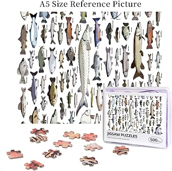 Amazon.co.jp: ジグソーパズル 500ピース 魚の品種 面白い魚 木製 環境