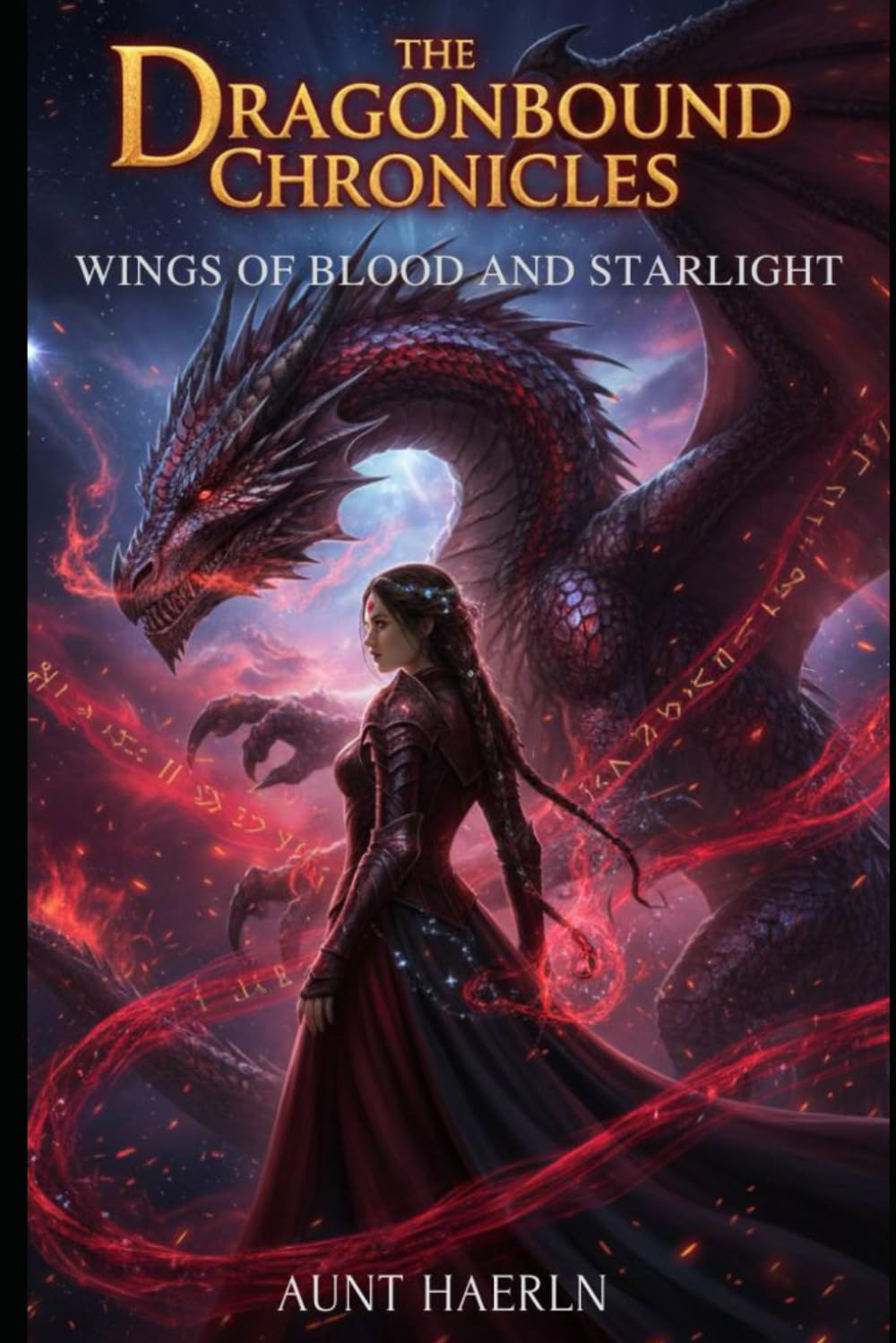 The Dragonbound Chronicles : Wings of Blood and Starlight: An Adult Dragon Bond Fantasy Romance of Forbidden Magic, Ancient Prophecy, and Destiny Forged in Fire