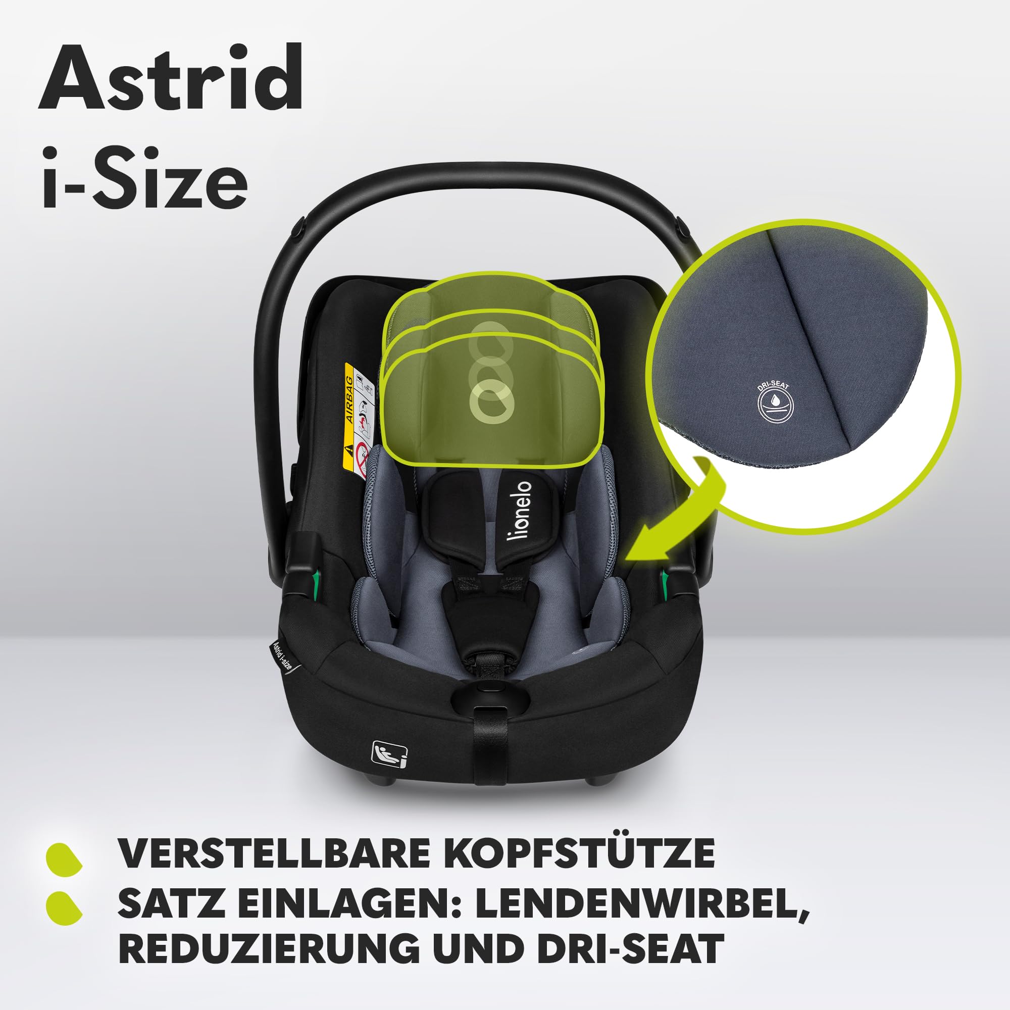 Lionelo ASTRID i-Size Baby Autositz 40-87 cm, Babyschale Gruppe 0+
