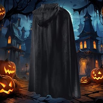Mesh Cloak Men Women Hooded Cape Haunted Horrible Wizard Cloak Halloween Costumes