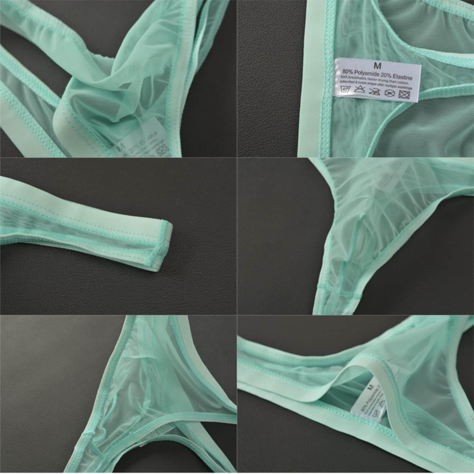 Faringoto Strings aus Eisseide für Herren, Unterwäsche, T-Rücken, Tanga, G-String