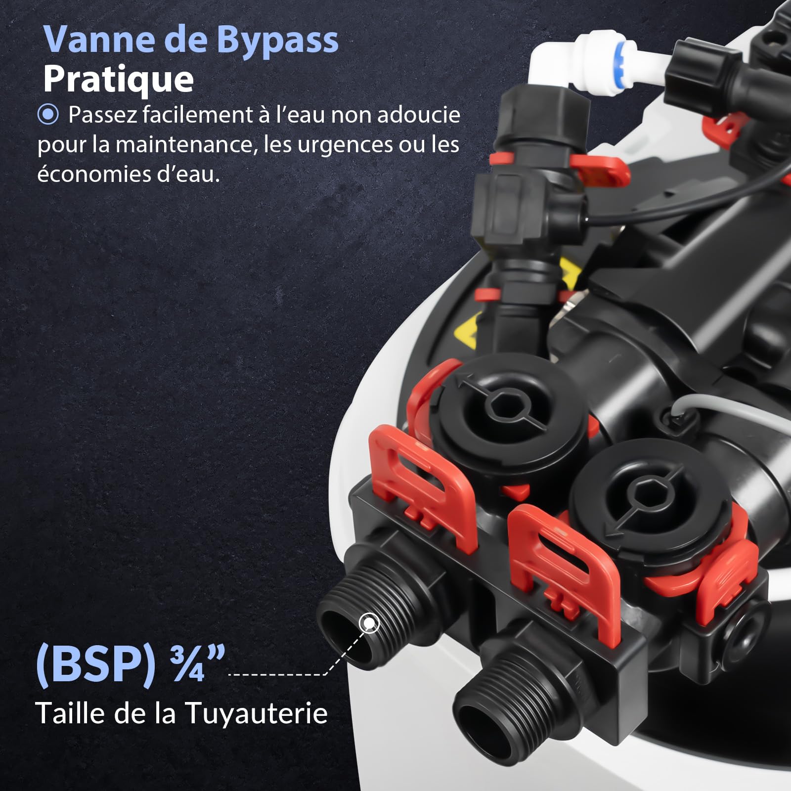 iSpring WCS15KG-E Adoucisseur d’Eau Domestique Haute Capacité | Rinçage Automatique, Système pour Toute la Maison, Adoucisseur d'Eau Domestique, Haute Capacité de Filtration