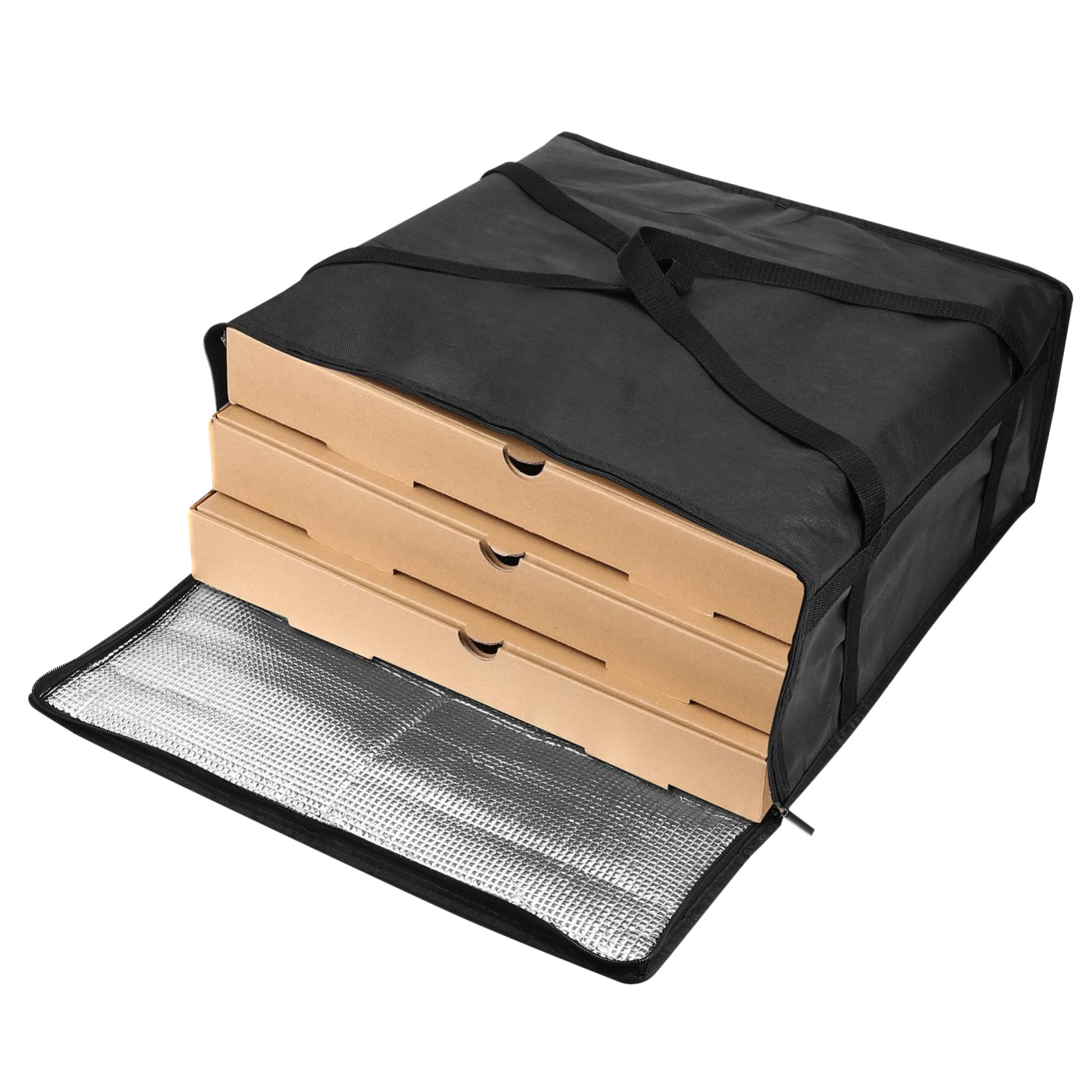 NAMOARLY Sulated Thermal Bags for Cold Food Warming Bags for Food Transport Insulated Bag Cooler Zipper and Handle Pizza Bag