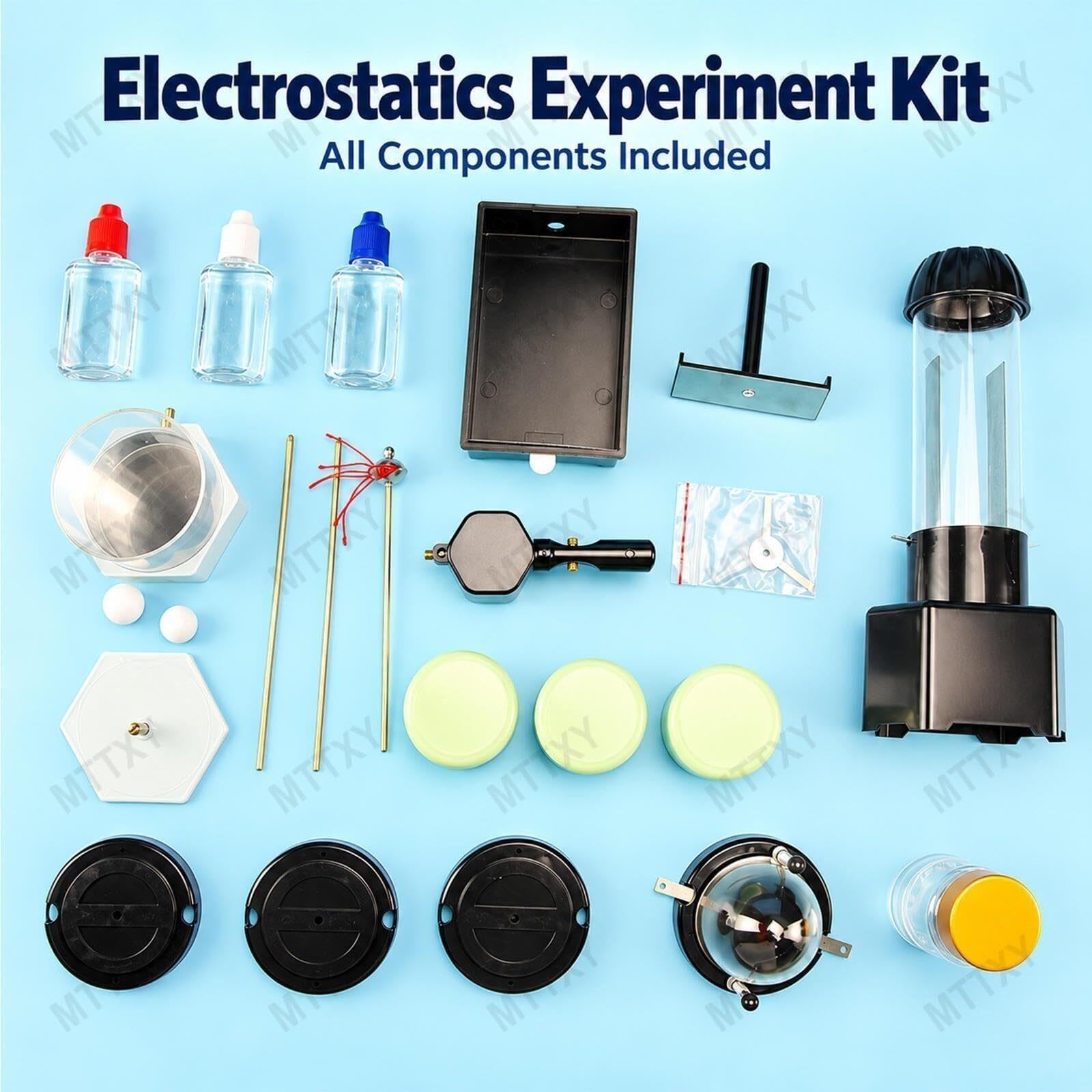 Conjunto de laboratorio electrostático educativo for la enseñanza de física