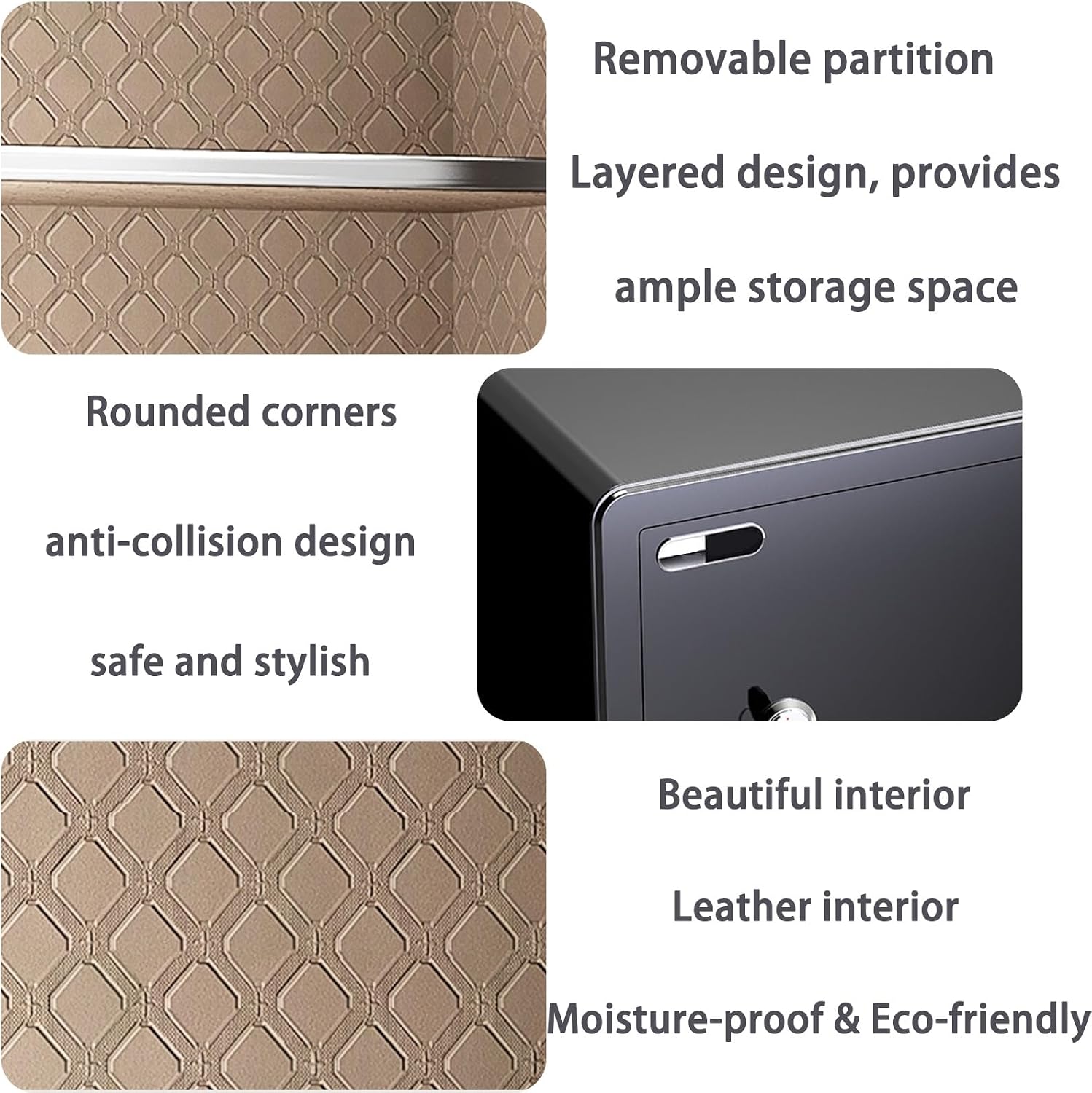 Small Home Safe, Key Lock Security Box, Fire-Resistant Carbon Steel, Pry-Resistant with Interior Shelf, Compact for Home & Office(Height: 15.7 in)
