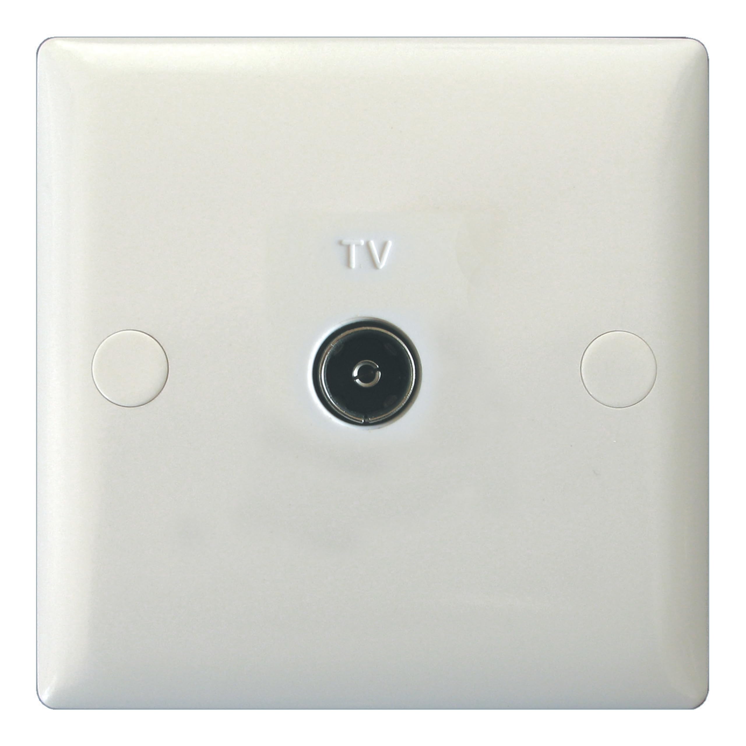 Varilight Men's Polar White 1-Gang Tv Socket, Co-Axial