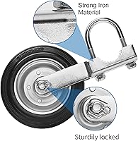 Vista 5 de Puerta giratoria de soporte para rueda de puerta con marcos de puerta de 1-5/8 pulgadas a 2-1/8 pulgadas, rueda de soporte de puerta para puerta