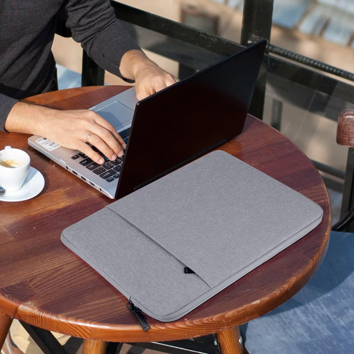 Chelory Laptop Sleeve Case for 14-15.6 Inch Notebook Computer Ultrabook, 16 Inch MacBook Pro/14 Inch MacBook Pro Protective Cover Case Shockproof Water Resistant Carrying Bag, Gray