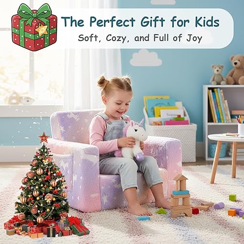 Miniatura 9 de Tiita Sofá para niños, sofá infantil 2 en 1, sofá convertible para niños a tumbona, silla abatible para niños, silla con reposabrazos para niños