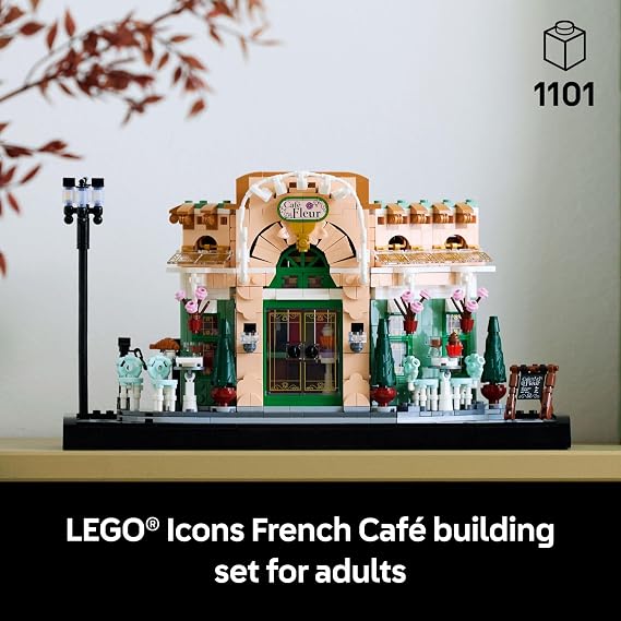 LEGO Icons French Cafe Paris Building Kit - DIY Set for Adults - Collectible Bedroom and Home Decor - Display for Home or Office - Gift for Birthdays - 10362