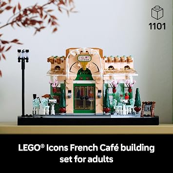 LEGO Icons French Cafe Paris Building Kit - DIY Set for Adults - Collectible Bedroom and Home Decor - Display for Home or Office - Gift for Birthdays - 10362