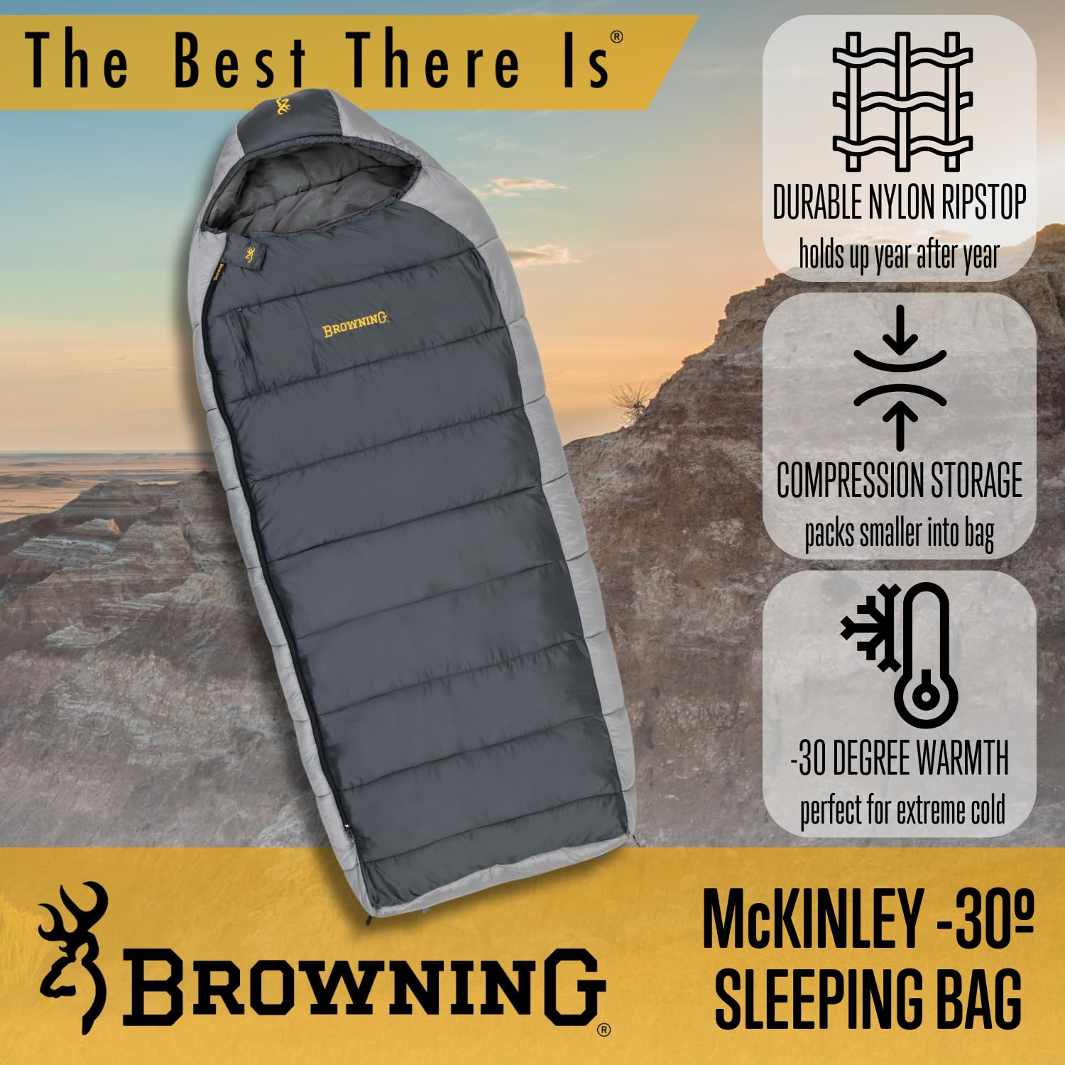 Amazon.com : Browning McKinley -30° Sleeping Bag - Oversize