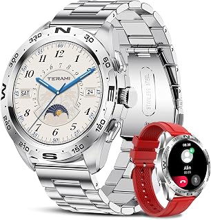 PODOEIL Smart Watches for Men with Bluetooth Calls, Military Alloy Frame Smartwatch, IP67 Waterproof Fitness Watch with Message Reminder, Sleep/Health Tracker for Android Phones and iPhone Compatible