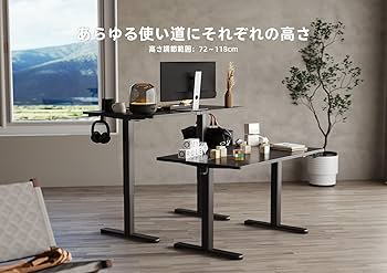 【新品未使用】Claiks 電動昇降デスク 幅100cm*奥行60cm Amazon | Claiks 昇降デスク 幅100cm 引き出し付き デスク 高さ