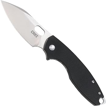 CRKT Pilar III Framelock Black | 2.95" Drop Point Blade, 12C27 Steel for Edge Holding, Textured G10 Grip, Smooth IKBS Pivot, 