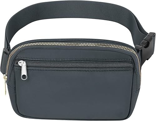 Riñoneras para mujeres y hombres, cangurera cruzada con correa ajustable, bolsa de cinturón negra para entrenamiento, correr, viajar, senderismo,