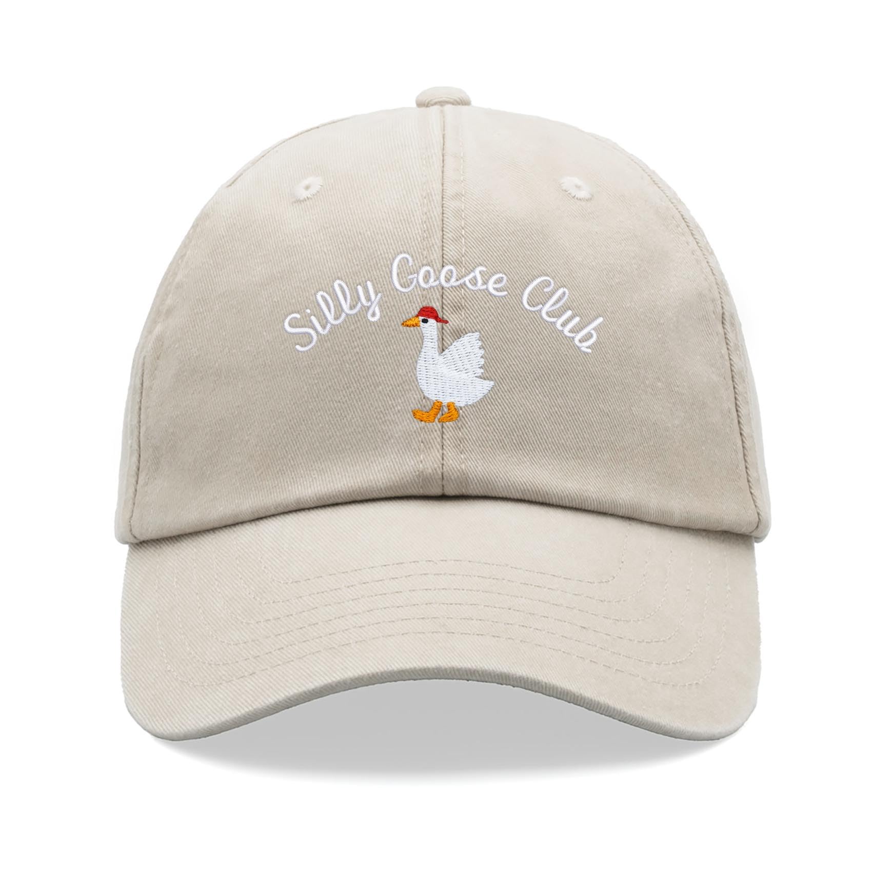 Silly Goose Club Baseball Cap Vintage Washed Unisex Dad Hat Adjustable Stone