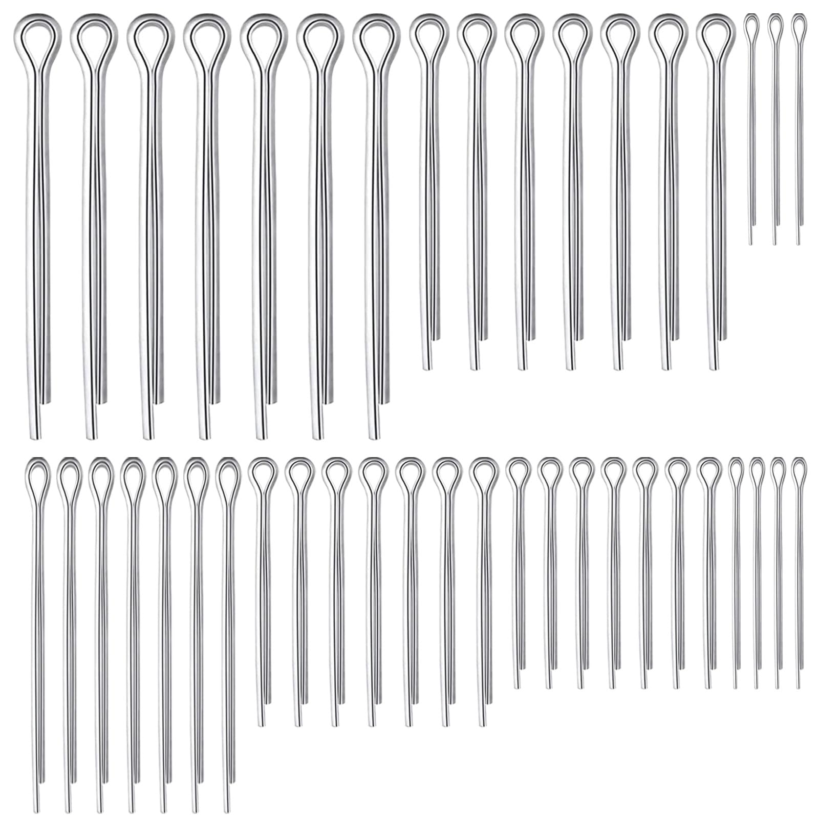 Cotter Pins Assortment Kit   304 Stainless Steel Split Pins Kit  Retaining Spring Hitch Cotter Pin Set for Automotive  Mechanics  Car Garage  Workshop