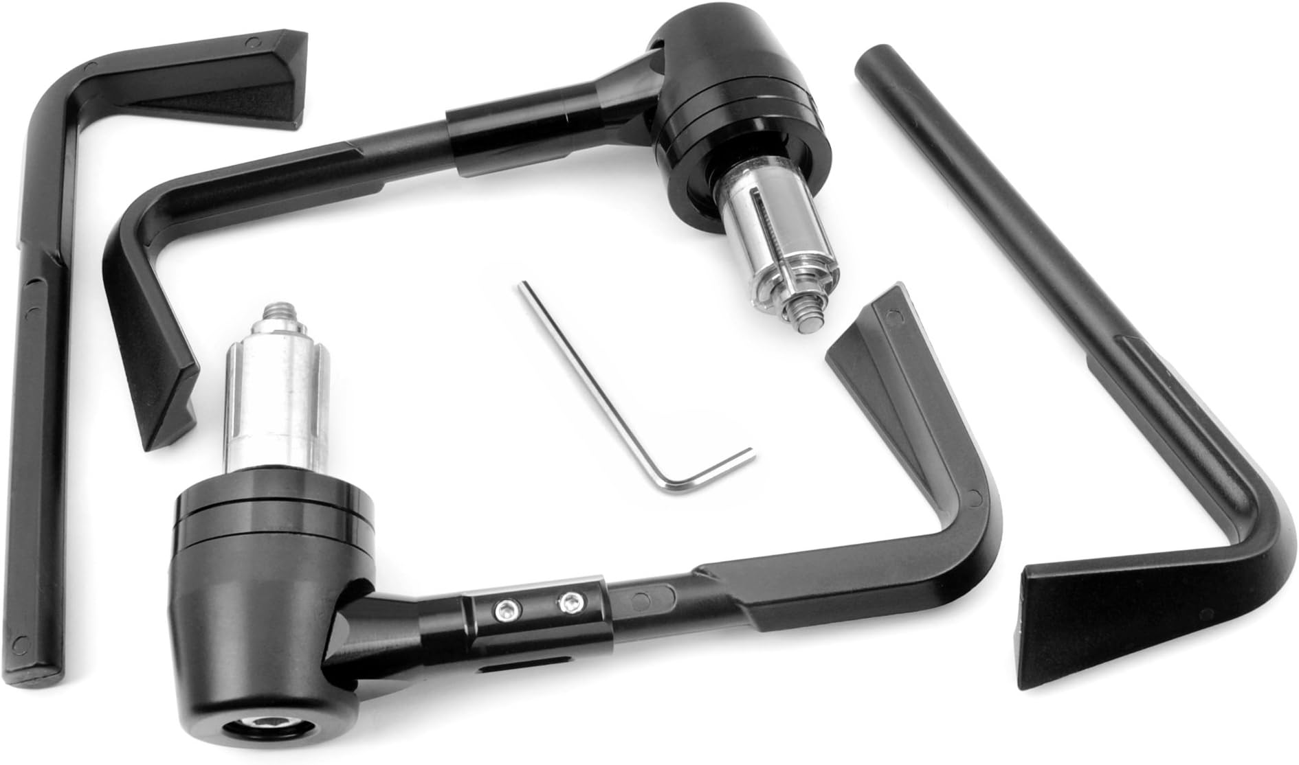 1 Pair Motorcycle CNC Aluminum Front Adjustable 7/8"(22mm) Brake Clutch Lever Guards Proguard System Protector Handlebar Brush Black Fit for YAMAHA YZF R1 2002-2003 F-14/Y-688