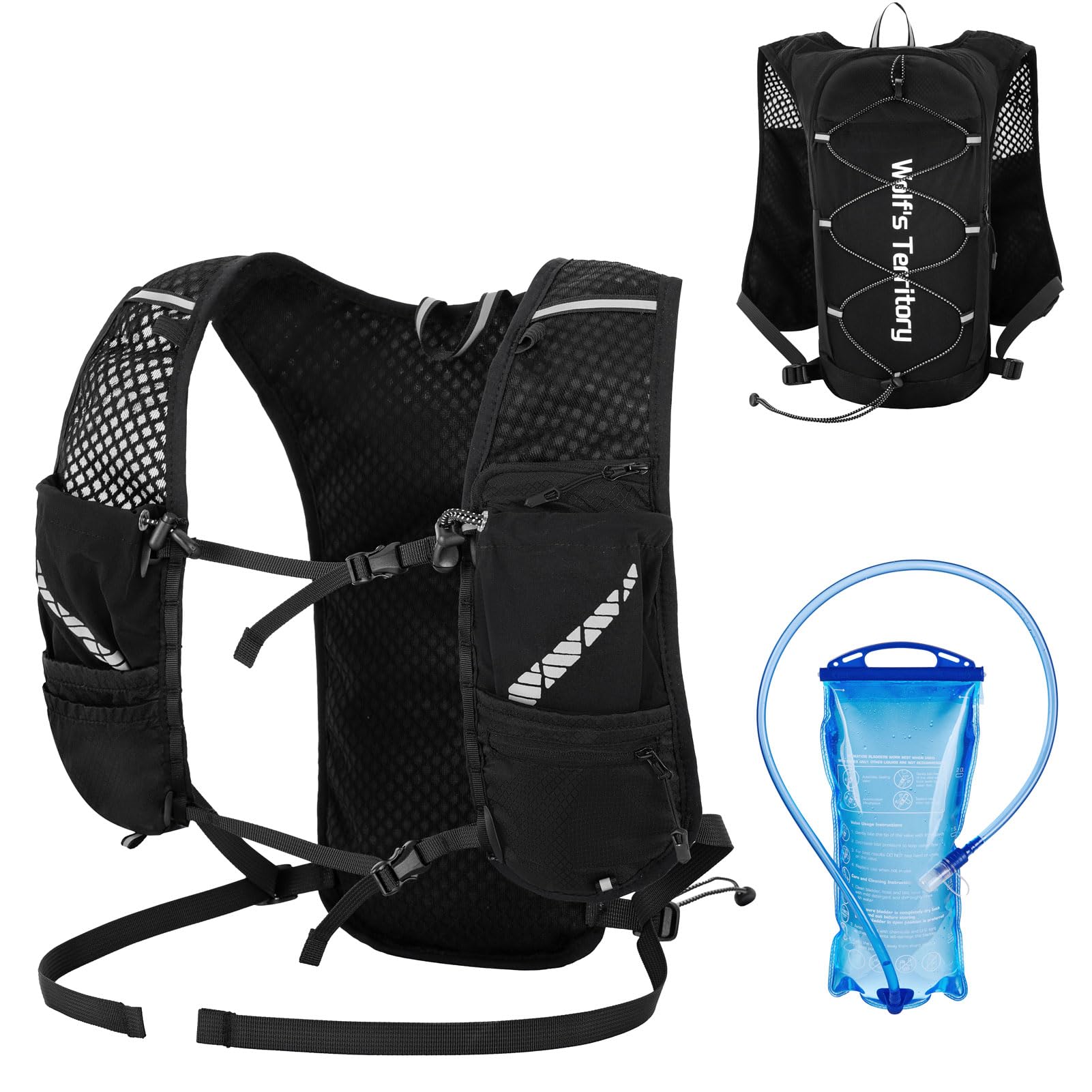 Azarxis Plecak do picia, 5 l, ultralekki plecak do biegania, do biegania w terenie, do biegania, maratonu
