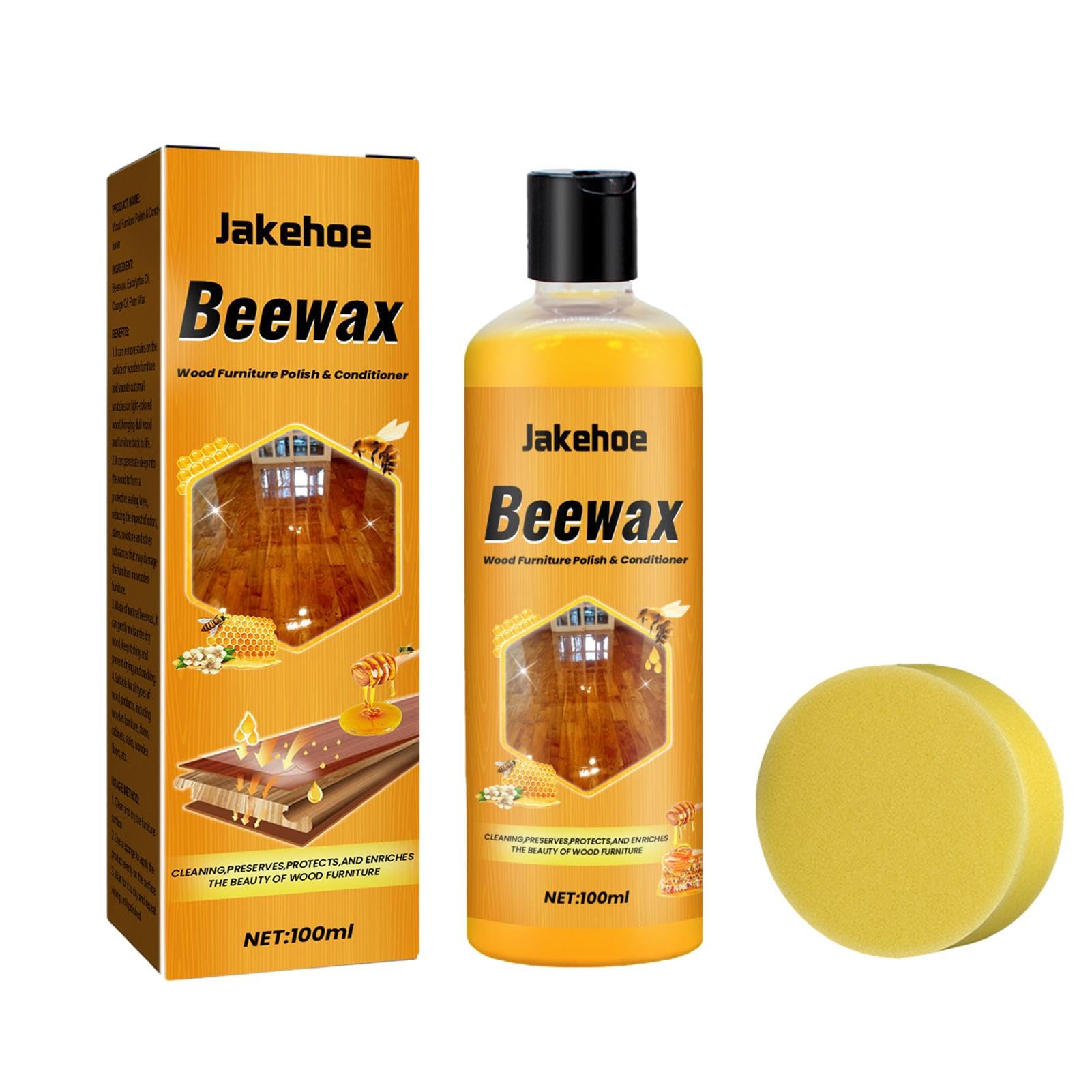 Bees Wax Cleaner Agent - 100ml Natural Bee Wax Polish | Protective Wood Cleaner Spray, Multifunctional Furniture Polish for Wood, Multisurface