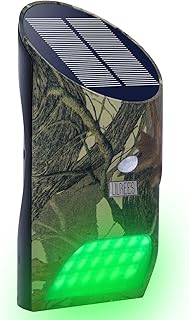 Feeder Hog Light Vizzlema Outdoor Solar Feeder Light for Hunting with Motion Sensor and Green Light for Game Animal Hunting