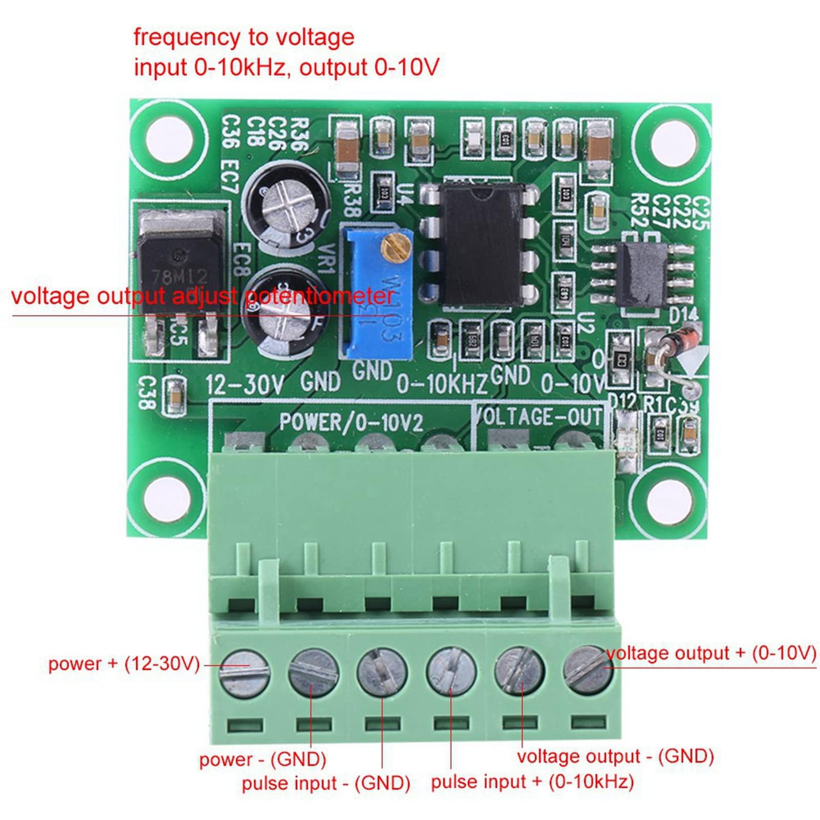 Modulo conversione frequenza tensione 0-10 Khz 0-10 V F/V Convertitore digitale analogico adatto strumentazione industriale