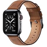 SUNFWR Leather Bands Compatible with Apple Watch Band 42mm(Series 3 2 1) 44mm 45mm 46mm 49mm for Men Women, Top Grain Genuine Leather Replacement Strap for iWatch Ultra 2, Ultra, SE2, SE, Series 10 9 8 7 6 5 4 3 2 1