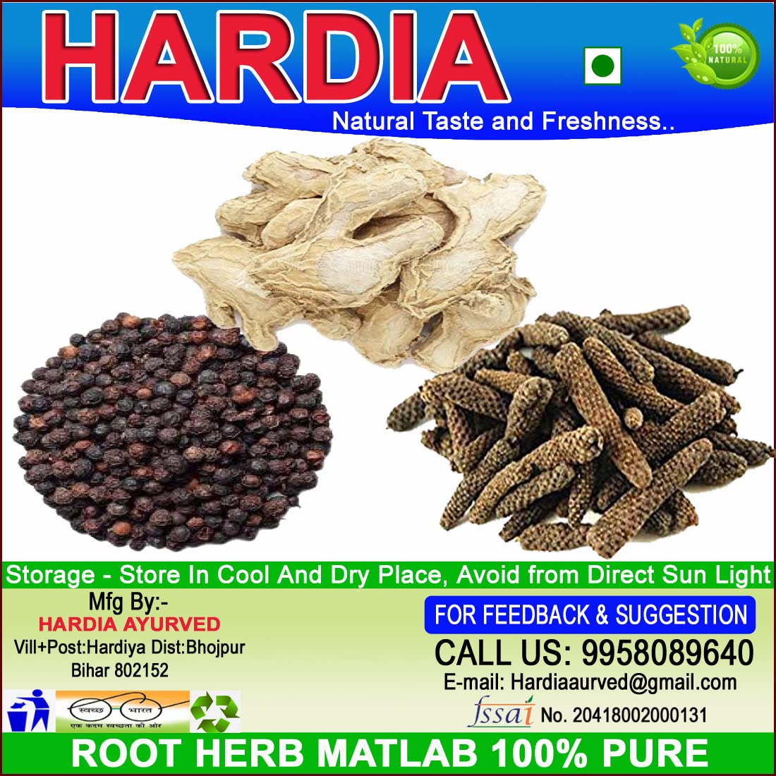Buy Hardia Trikatu organic root for churna powder 150gm combo pack