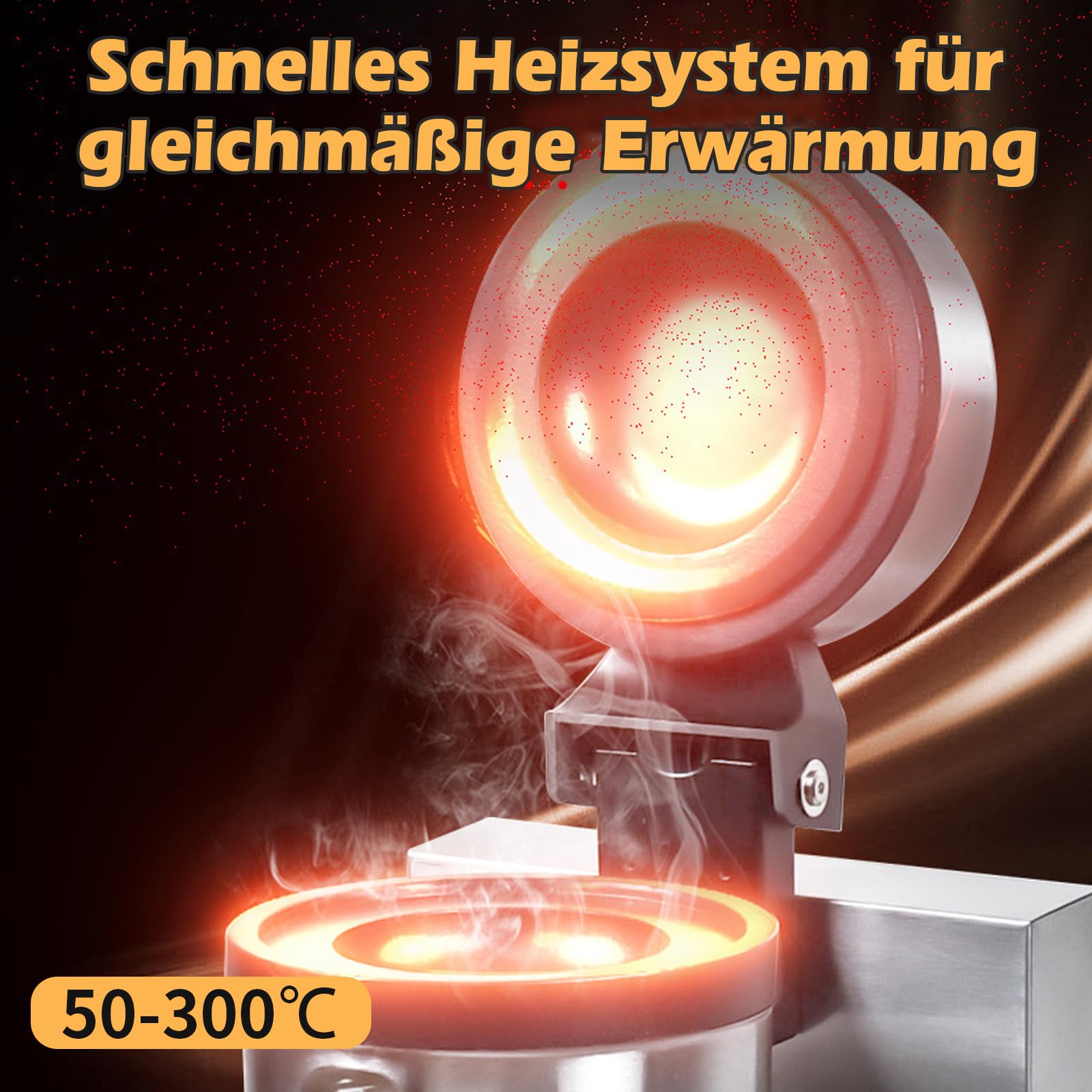 Elektrische UFO-Burger-Presse, kommerzielle Eisburger-Maschine für den Haushalt, 50-300 ℃ Antihaft-Pfanne, beidseitige Heizung, Effizient und leicht zu reinigen