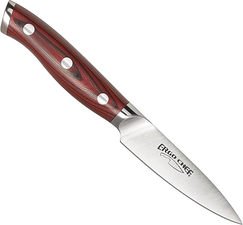 Miniatura 8 de Ergo Chef Crimson Series - Cuchillo para deshuesar de 6 pulgadas, acero alemán forjado X50CrMoV15, mango ergonómico G10, deshuesado de carne de