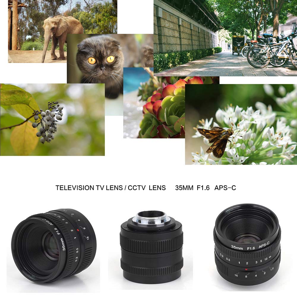 Amazon.co.jp: (バシュポ) Pixco CCTVレンズ 35mmF1.6 Cマウントテレビ