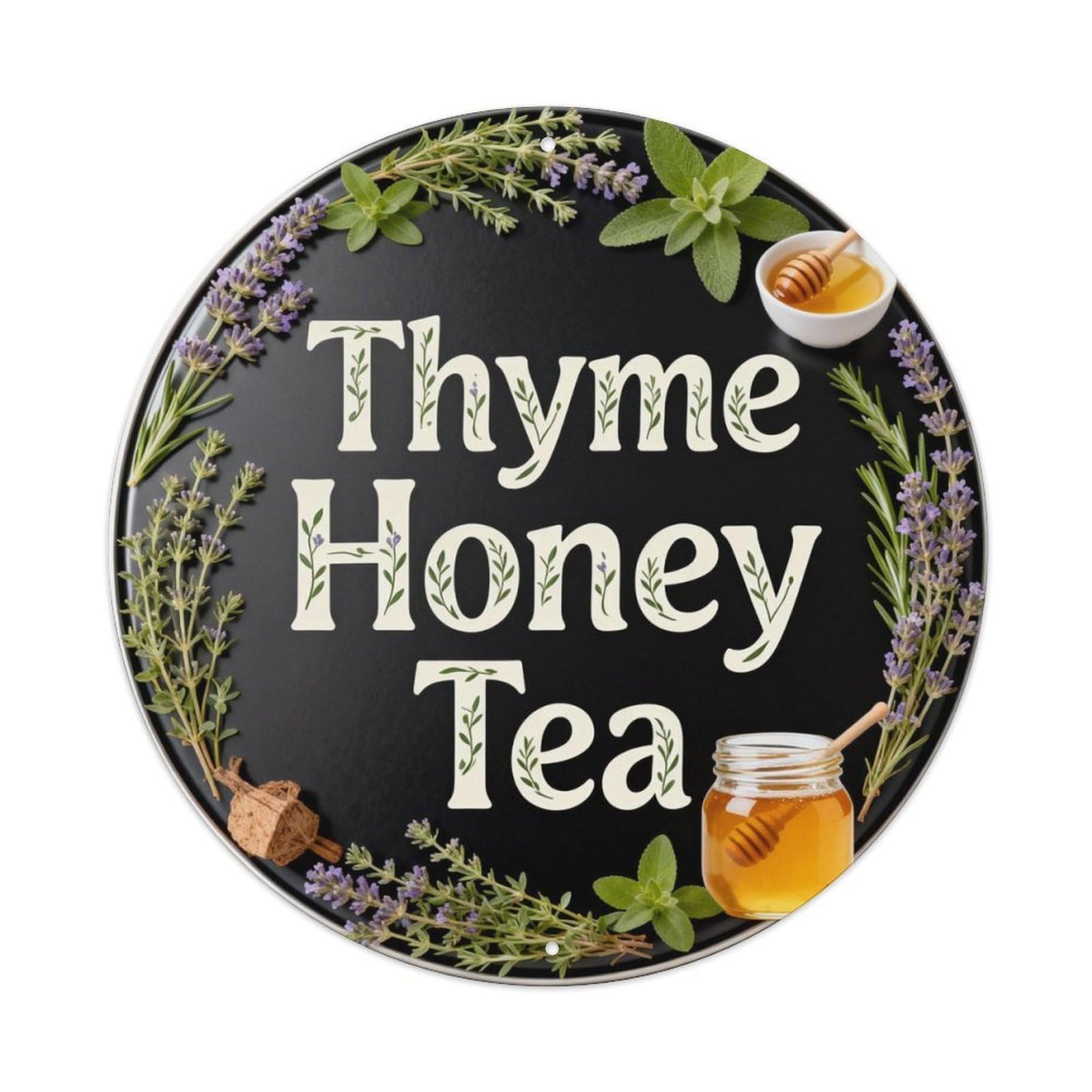 Thyme Honey Tea Metal Tin Sign Plaque