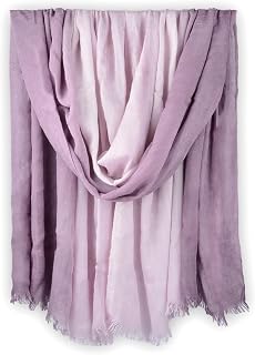 Two-tone Linen Scarf for Women Lightweight Summer Wrap Cotton Shawl Beach Travel Pashmina Gauze 75"×35"