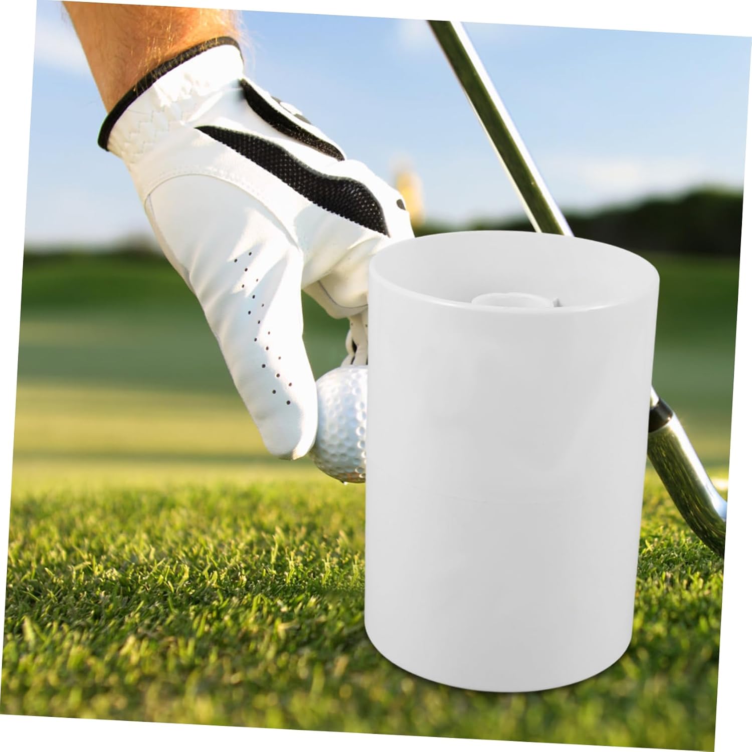 2pcs Golf Cup Putting Hole Cups Plastic Golf Putting Cup Putting Hole Cup for Replace Golfing Putting