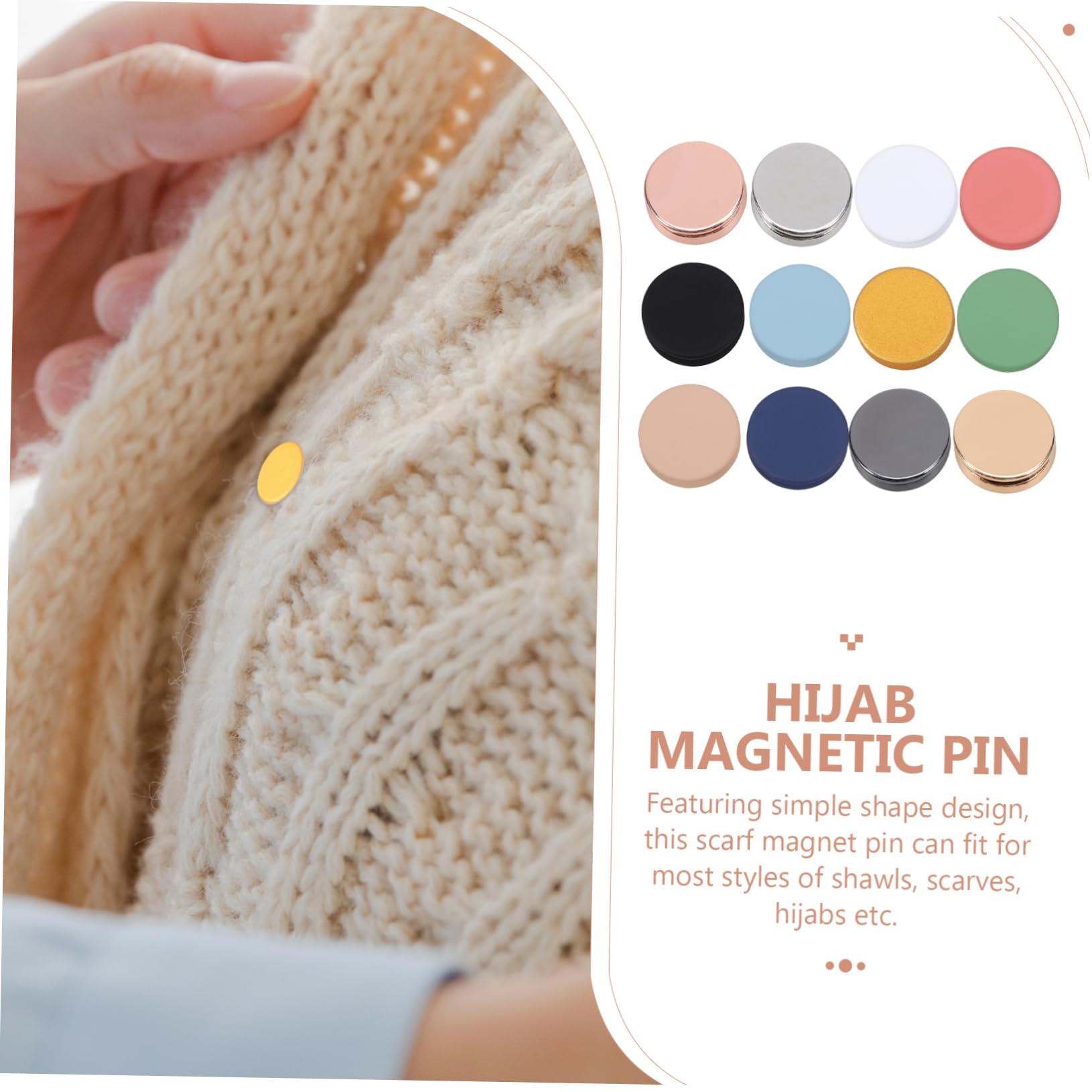 24stücke Magnetische Broschen Für Schals Und Tücher Tragbare Verschleißfeste Magnet- Farben Und Sprühlack-varianten Für Sicheres Befestigen Und Stilvolle Akzente