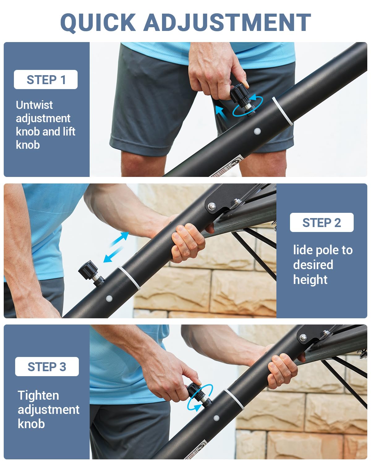 WINMAX Basketball Hoop Outdoor 3.810ft Adjustable Height