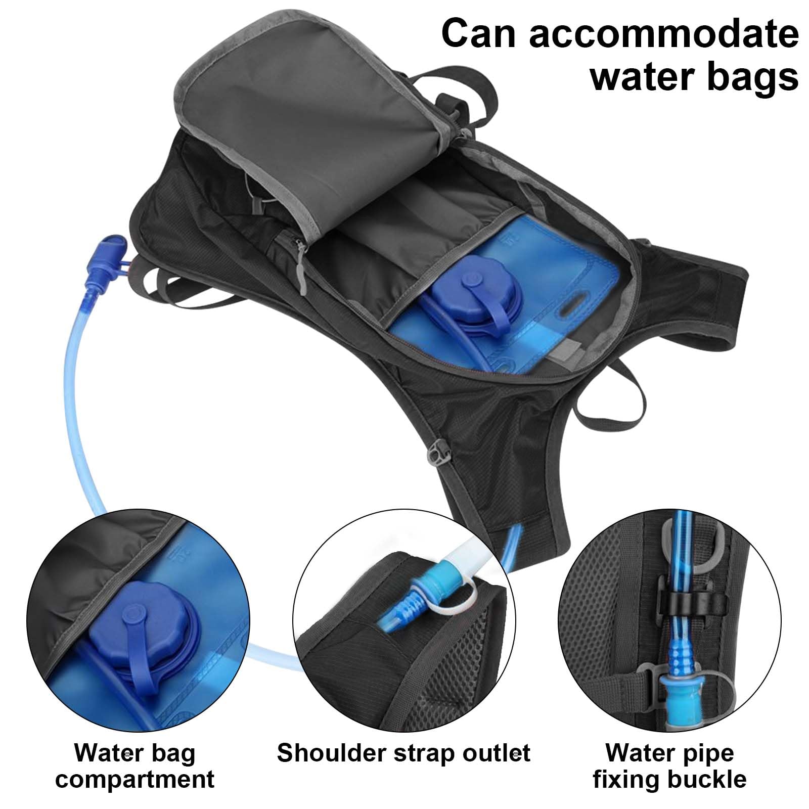 Zimoer 7L Mochila de Ciclismo Ligero Trail Running Pequeña Mochila de Bicicleta con Protector de Lluvia y Funda para Casco Deportes al Aire Libre Ciclismo Camping Distancia Corta Senderismo