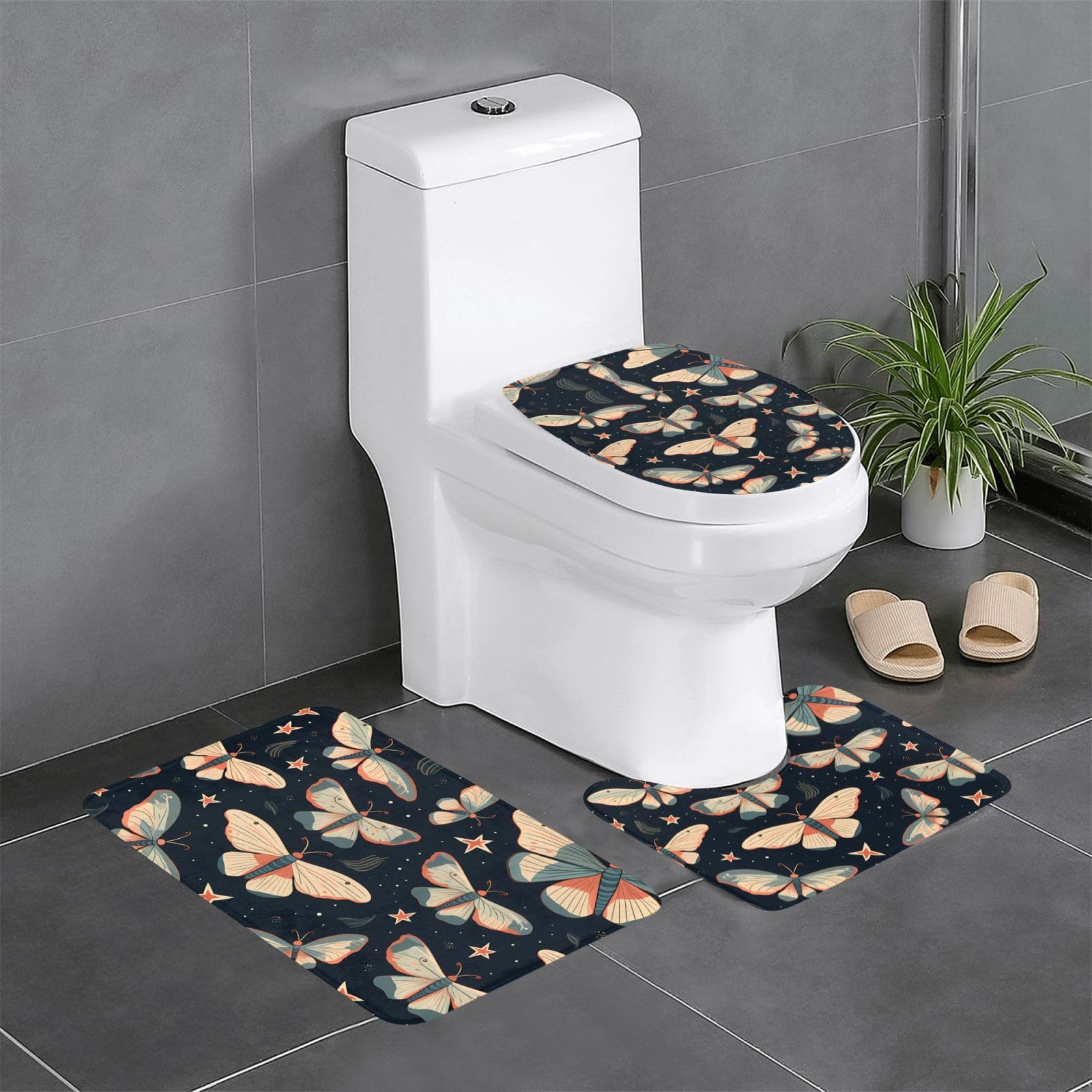 Tapis de salle de bain antidérapant lot de 3 pour éviter les glissades