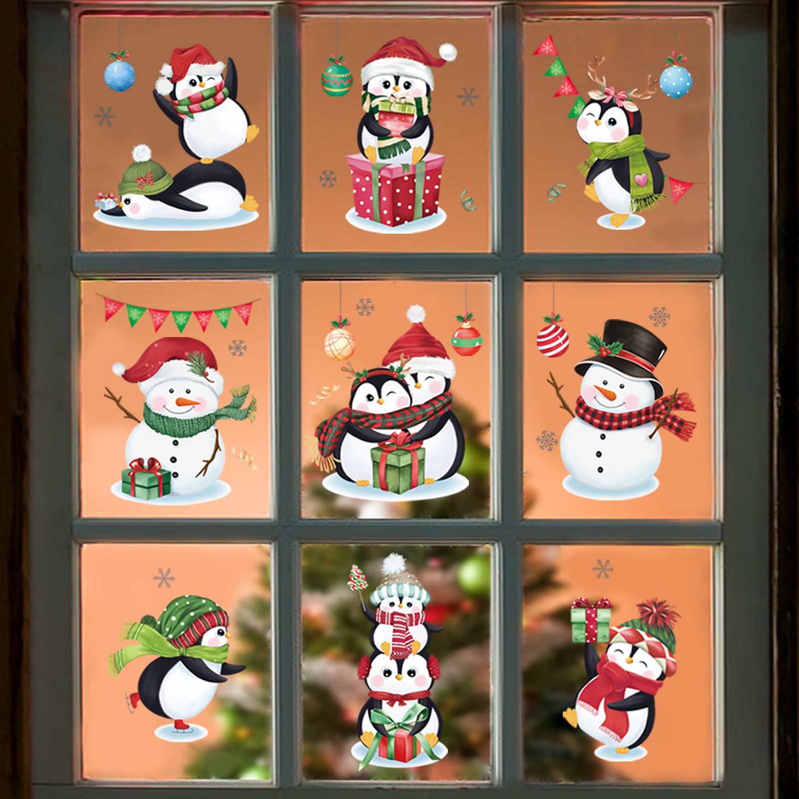 Autocollant Fenêtre Noël Flocon de Neige pour Créer une Ambiance Cosy Salon