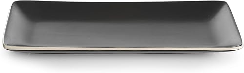 Miniatura 4 de Gibson Soho Lounge Soho Lounge - Juego de 2 platos, color negro mate