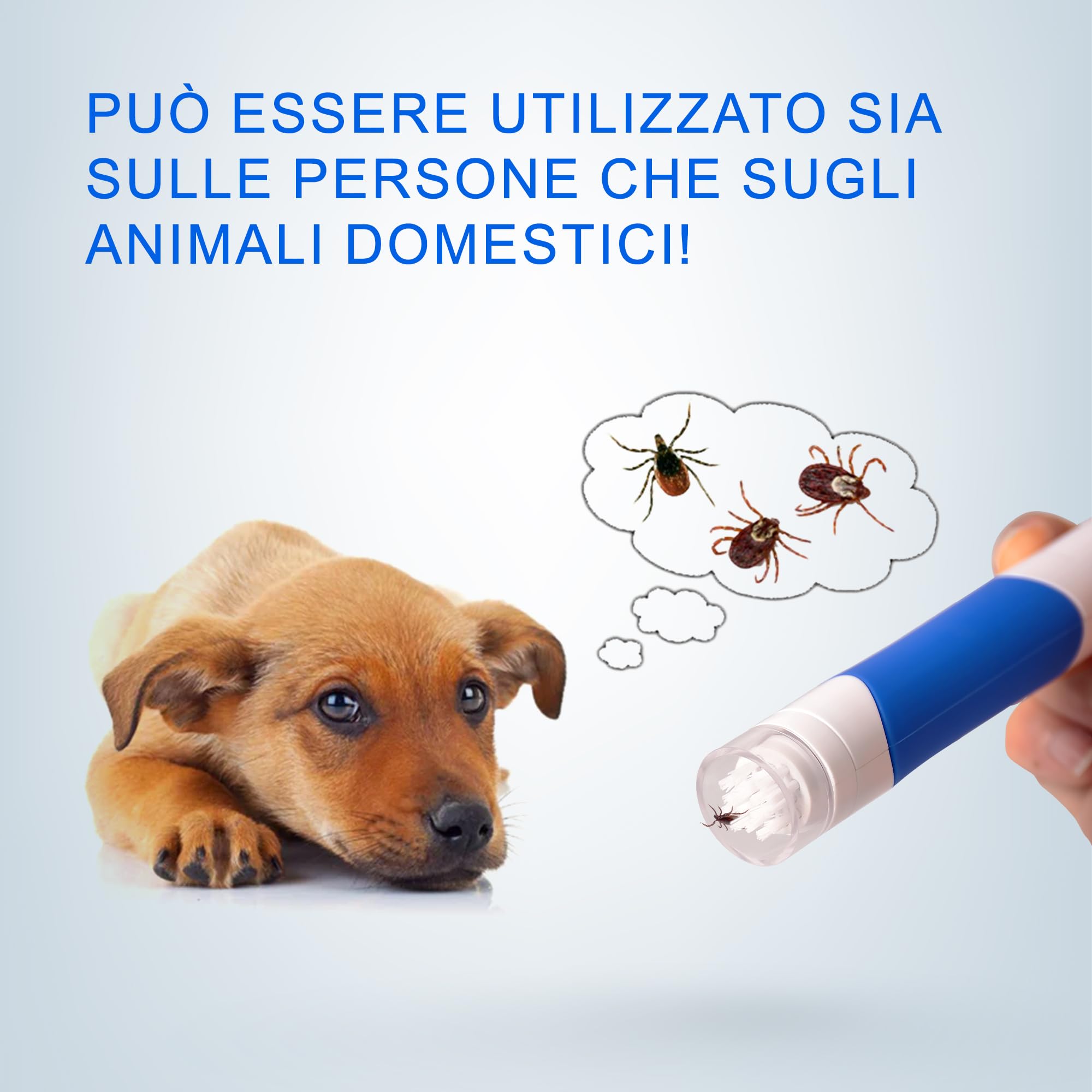 Kretrum Strumento per Rimozione delle Zecche Penna Premium Strumento Automatico per Rimozione delle Zecche per Cani Vero Strumento per Rimozione delle Zecche Indolore per Umani Un Clic per Rimuovere