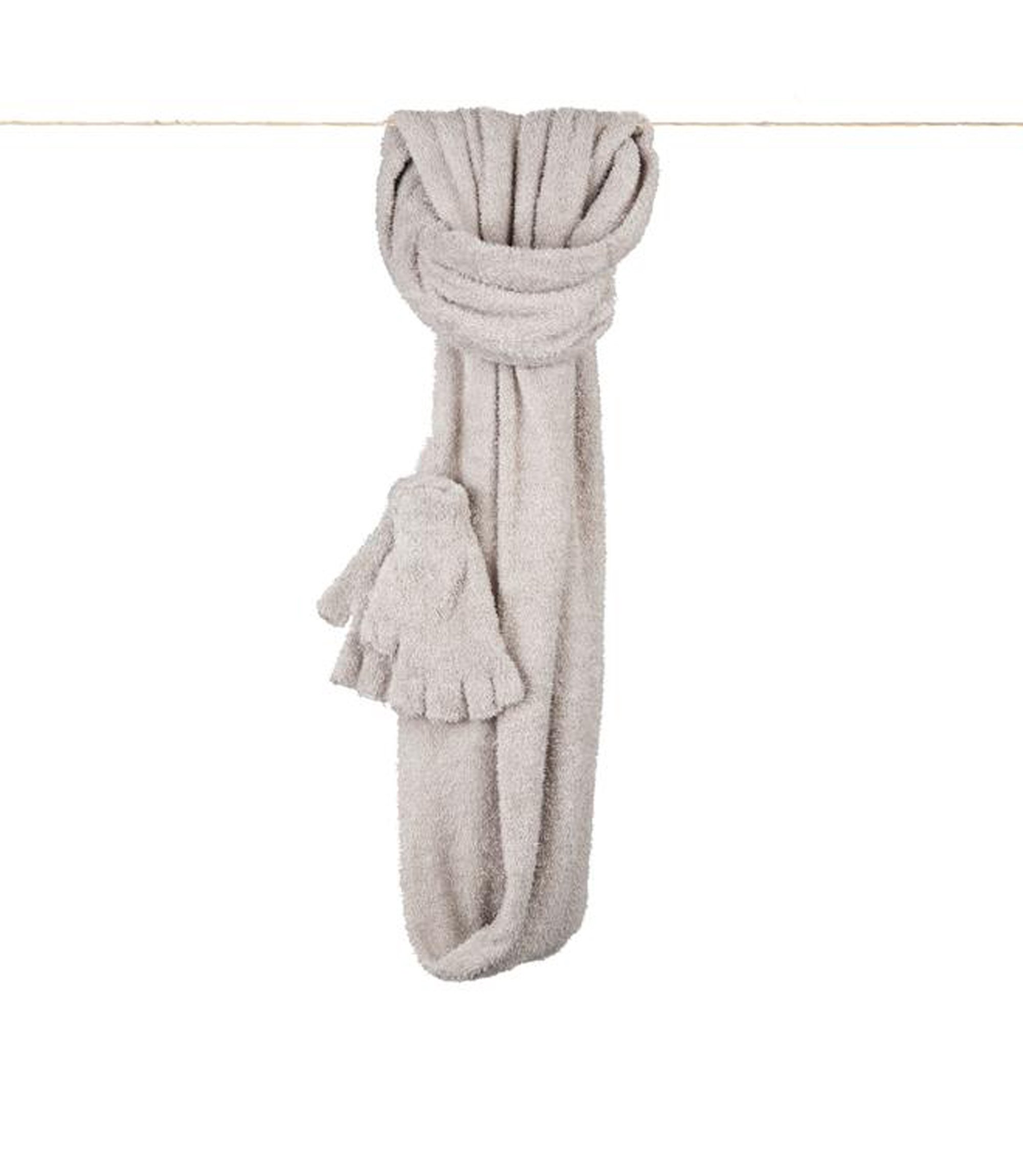 Giraffe at Home Dolce Gloves & Scarf Infinity, Flax