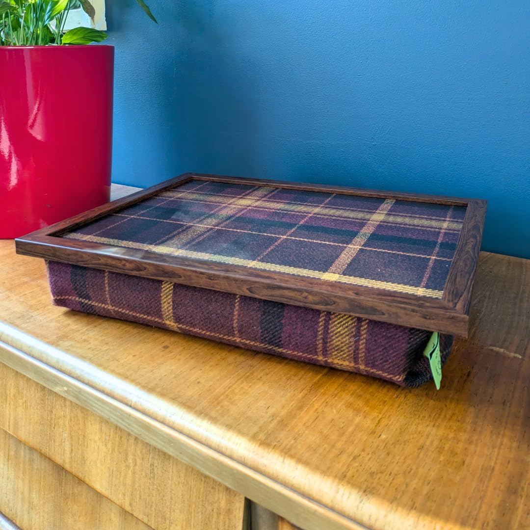 Made In The Mill Luxury Lap Tray with Bean Bag Base - Papillion Tweed