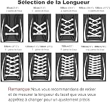 Stepace 2 Paires de Lacets Arrondis de 60cm Pour Baskets, Longueur 200cm 18 Couleurs, Lacets de Chaussures Gris 120cm - 6