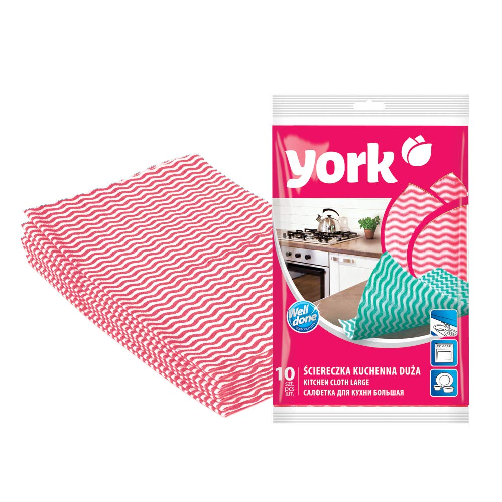 York Kitchen & Household Cleaning Cloth - Pack of 5 Pieces in Assorted Colours [021030], Versatile and Absorbent Cloths for Effective Cleaning, Ideal for Kitchen, Bathroom, and General Household Use (B0813T31R9) Amazon Price History, Amazon Price Tracker
