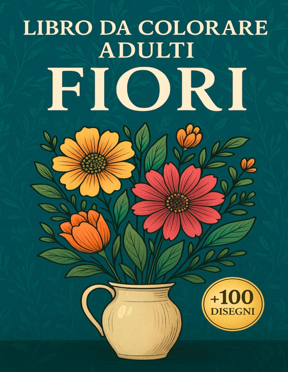 Libro Da Colorare Adulti Fiori: +100 Disegni floreali unici ad alta qualità offrono relax antistress con tratti nitidi, dettagli curati e ampia varietà di motivi.
