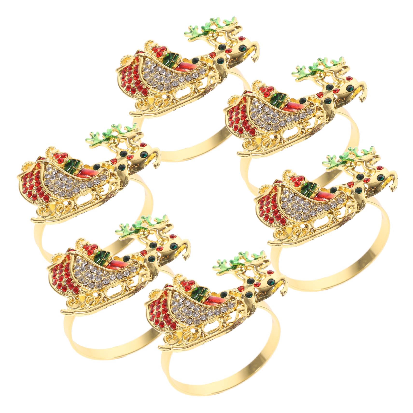 Cabilock 2 Sätze Teiliges Weihnachts Rentier Serviettenringe Dekorative Napkin Buckles Für Festliche Tischdekoration Elk Design Für Weihnachten Und Besondere Anlässe 6 Stück * 2